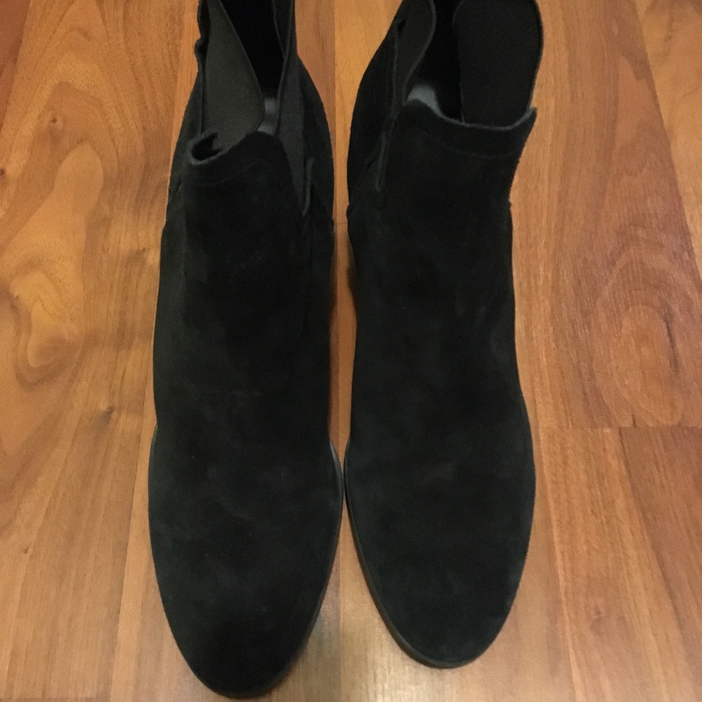 Black suede booties